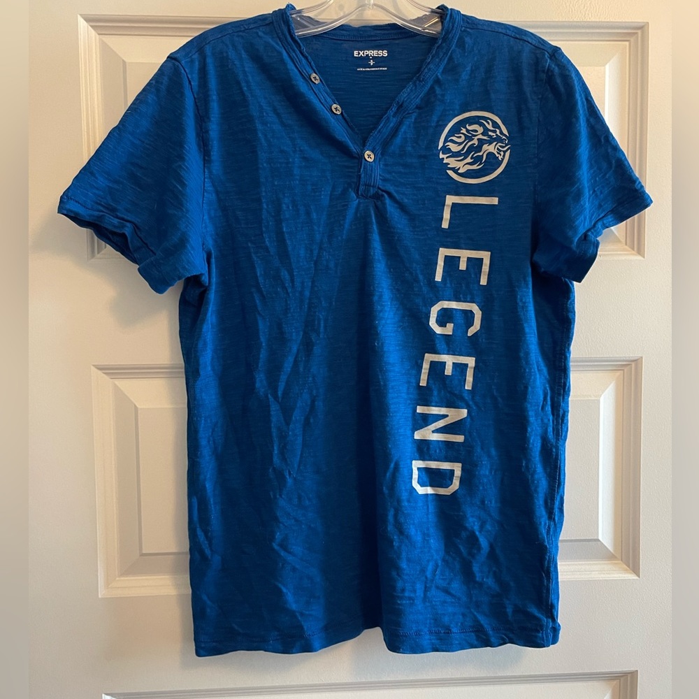 Blue and White Express shirt